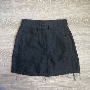 Ann Demeulemeester Distressed Denim Mini Skirt